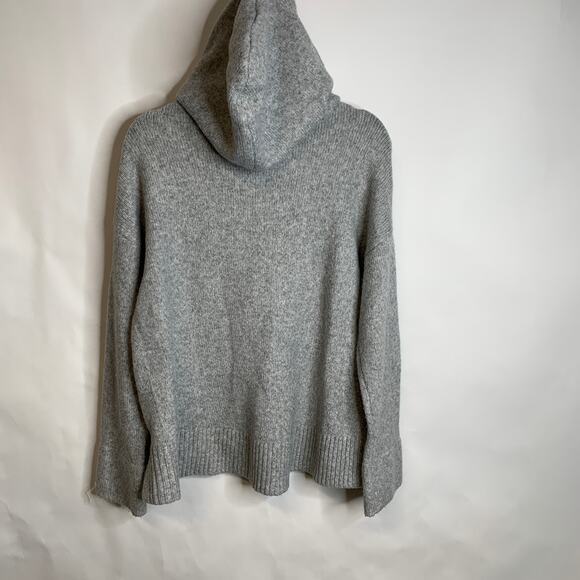 Gray Hooded Sweater Oversized Sz XS H&M - Picture 6 of 9
